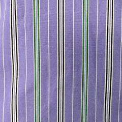 RALPH LAUREN Size XL Lilac Green White Stripe Cotton Tailored Fit Long Sleeve Shirt