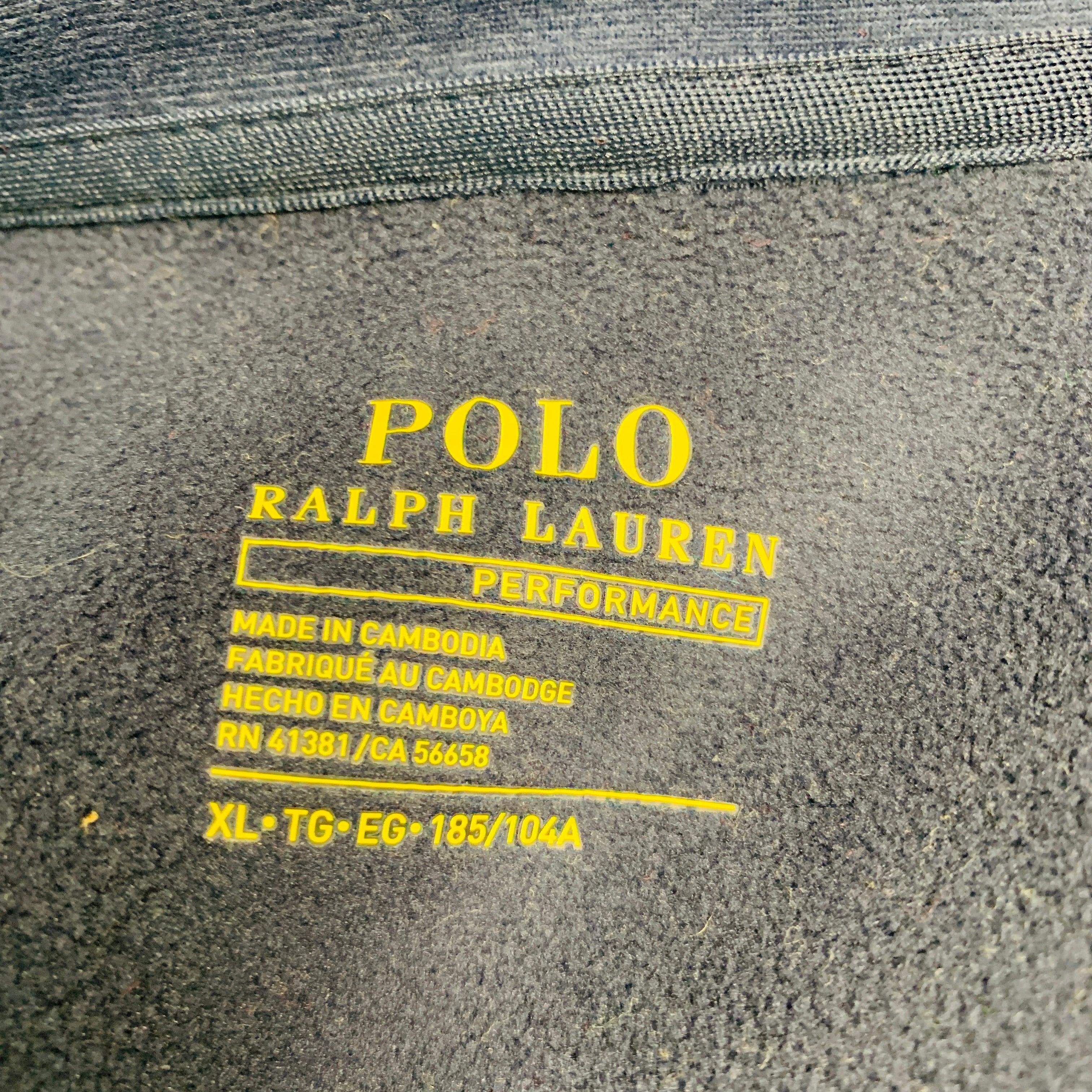 RALPH LAUREN Size XL Navy Blue Camo Polyester Elastane Jacket For Sale 1