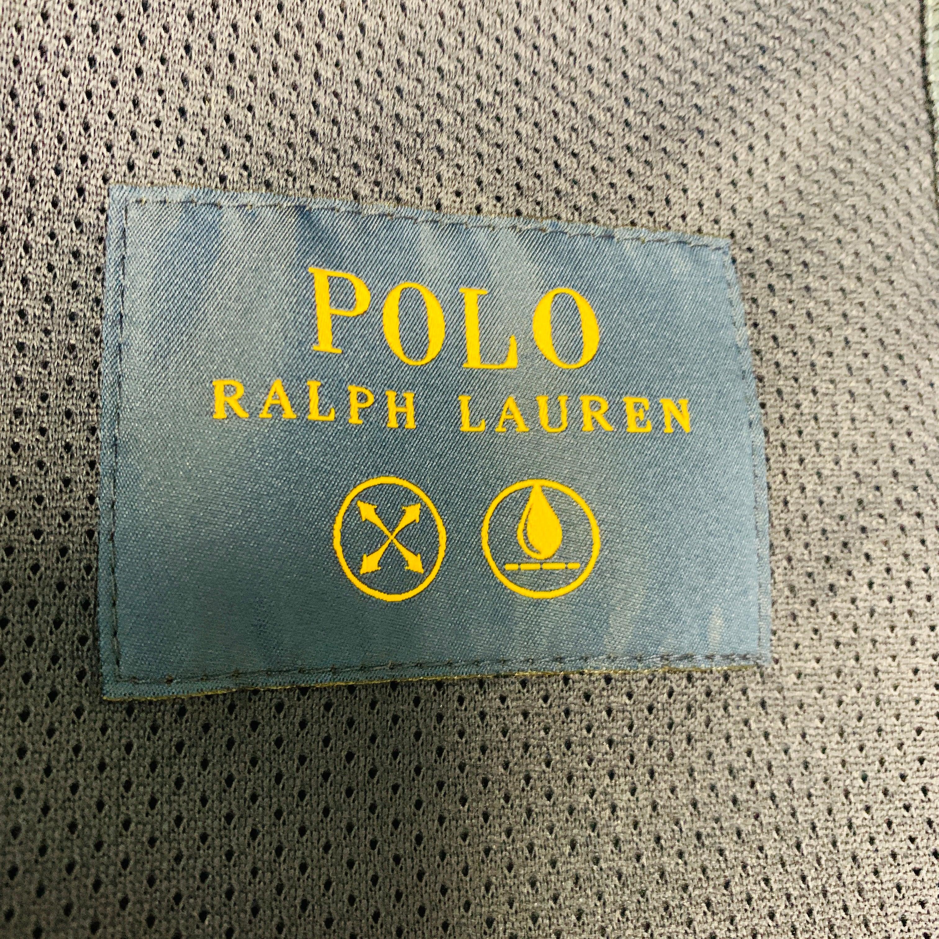 RALPH LAUREN Size XL Navy Blue Camo Polyester Elastane Jacket For Sale 2