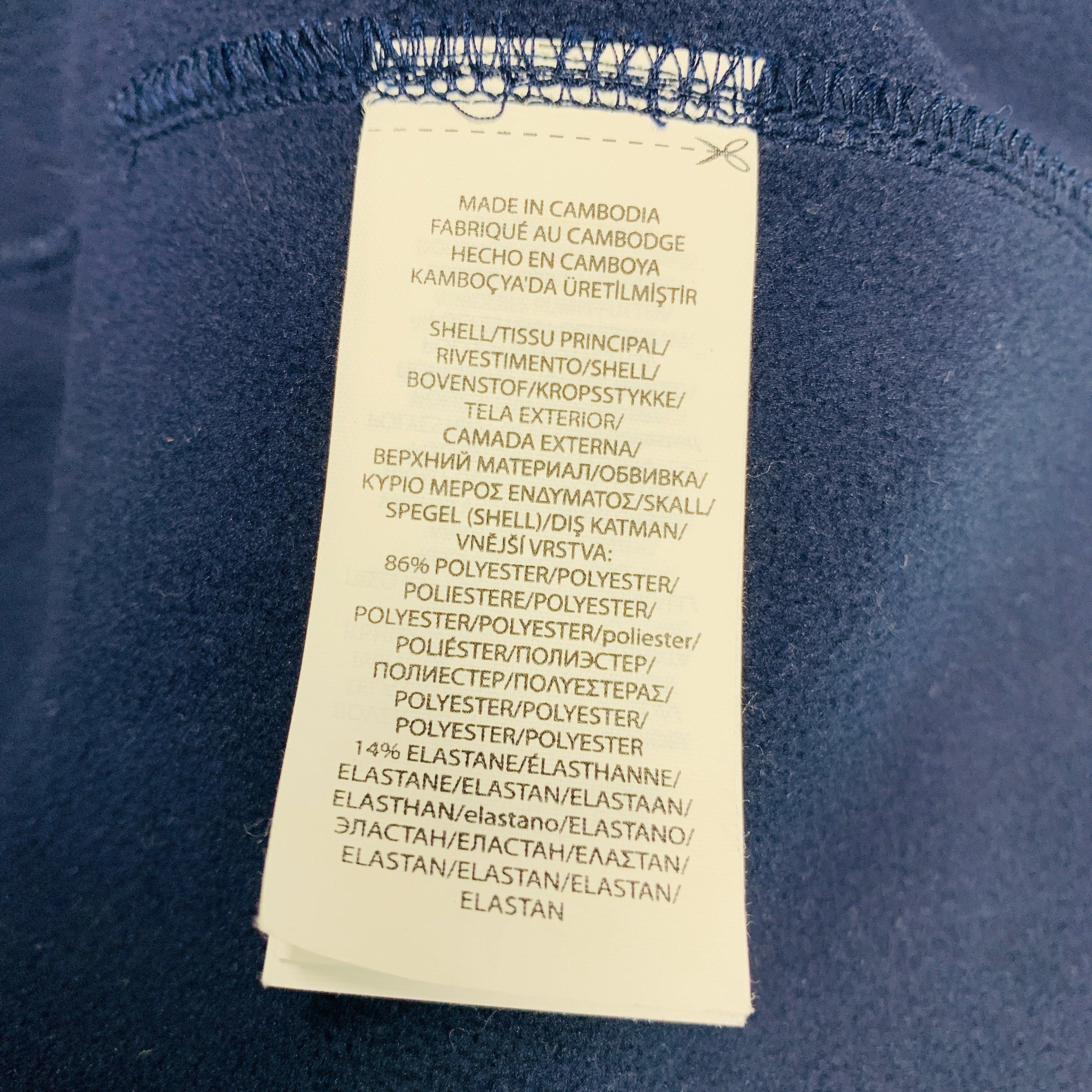 RALPH LAUREN Taille XL Camo bleu marine Veste en polyester élastique en vente 3