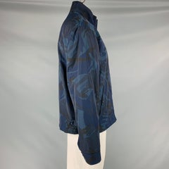 RALPH LAUREN Size XL Navy Blue Camo Polyester Zip Up Jacket