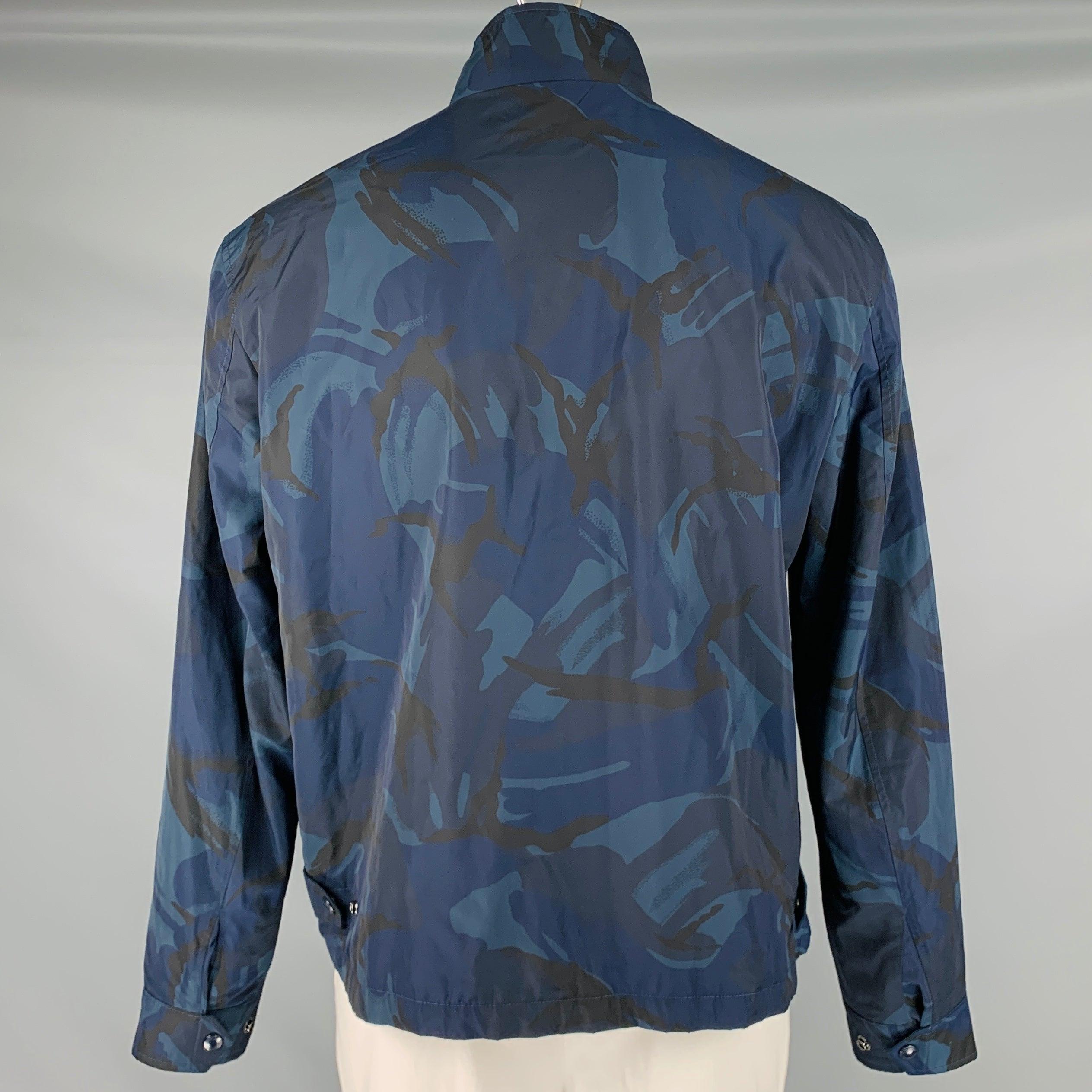 RALPH LAUREN Taille XL Camo bleu marine avec fermeture éclair Excellent état - En vente à San Francisco, CA