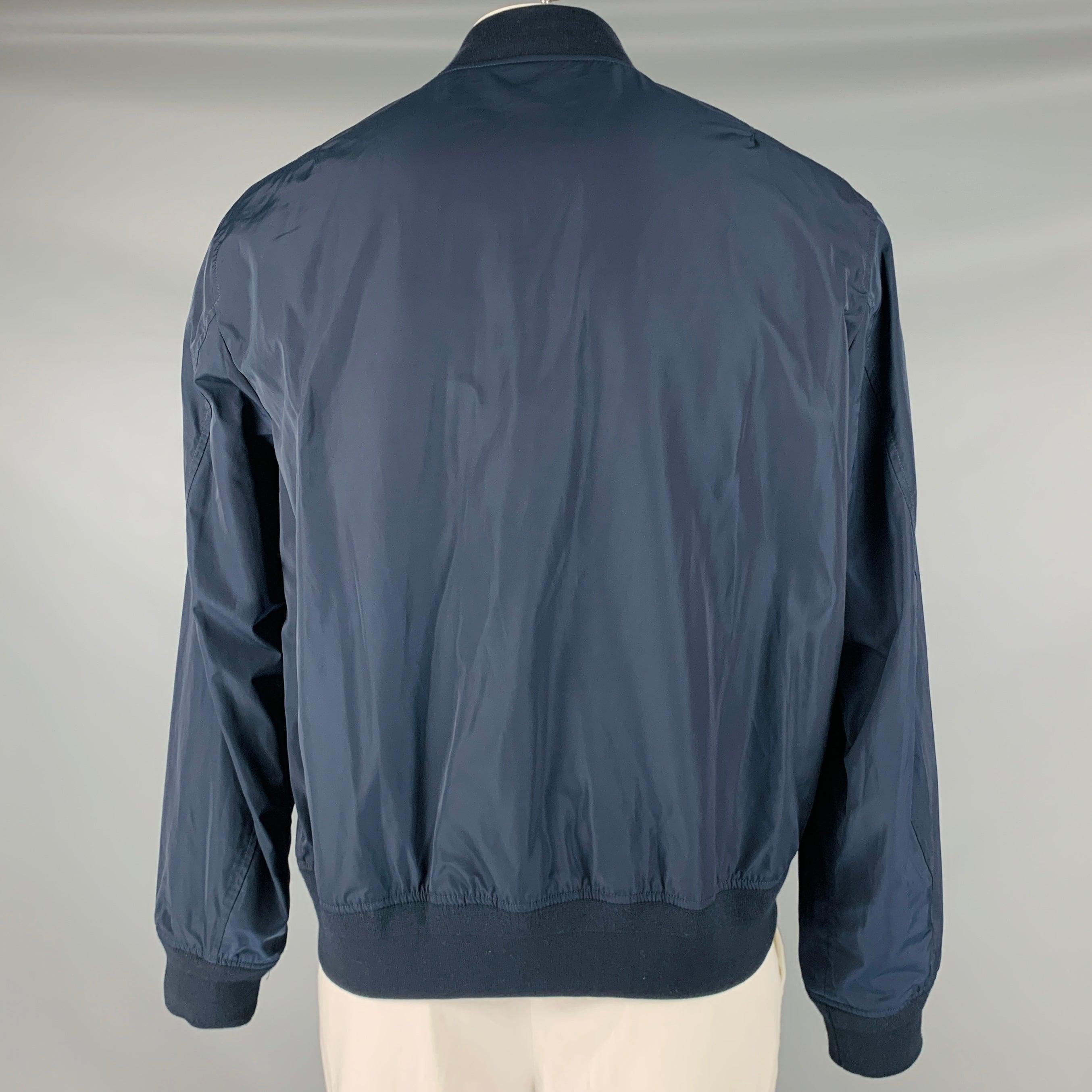 Men's RALPH LAUREN Size XL Navy Polyester Bomber Jacket For Sale