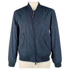 RALPH LAUREN Size XL Navy Polyester Bomber Jacket