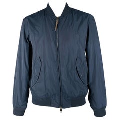 RALPH LAUREN Size XL Navy Polyester Bomber Jacket