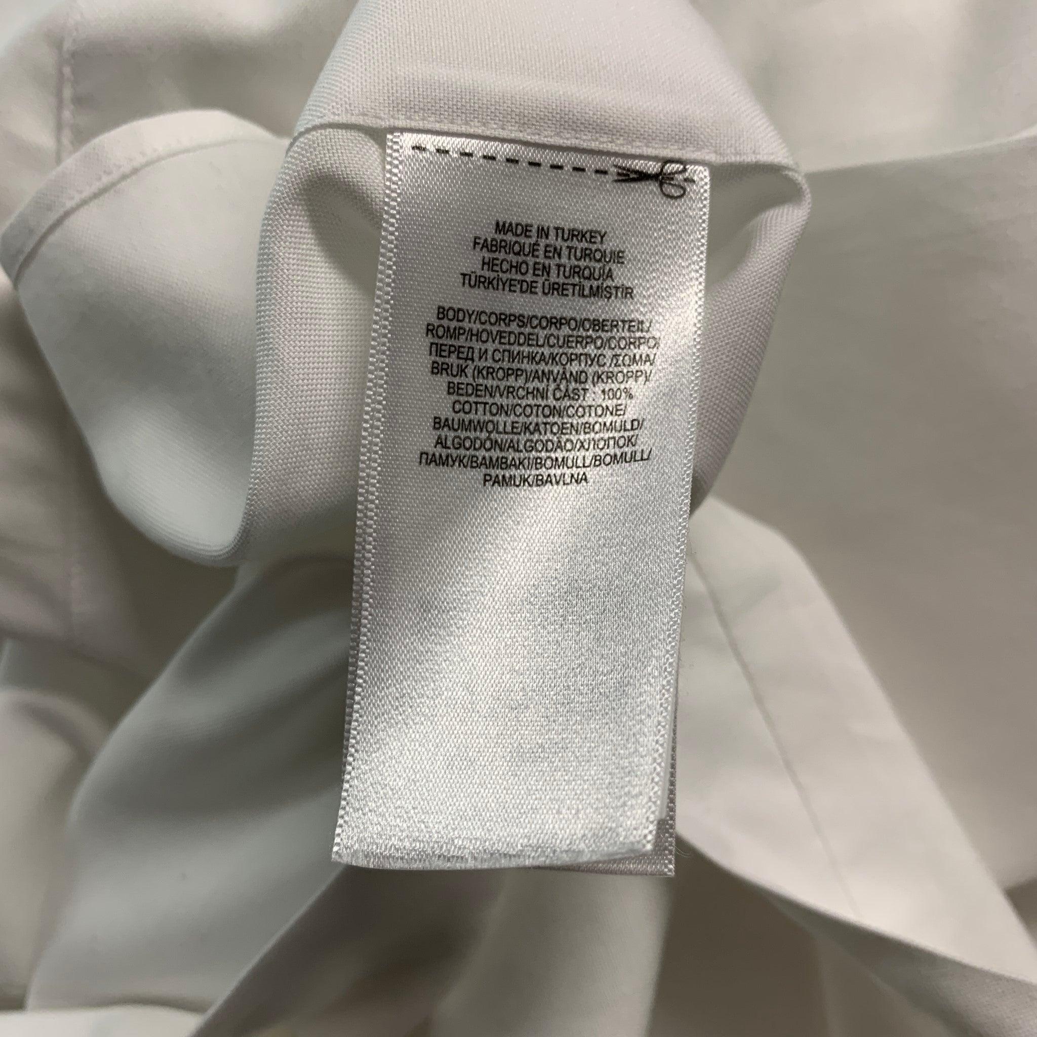 RALPH LAUREN Size XL White Cotton Button Up Long Sleeve Shirt For Sale 6