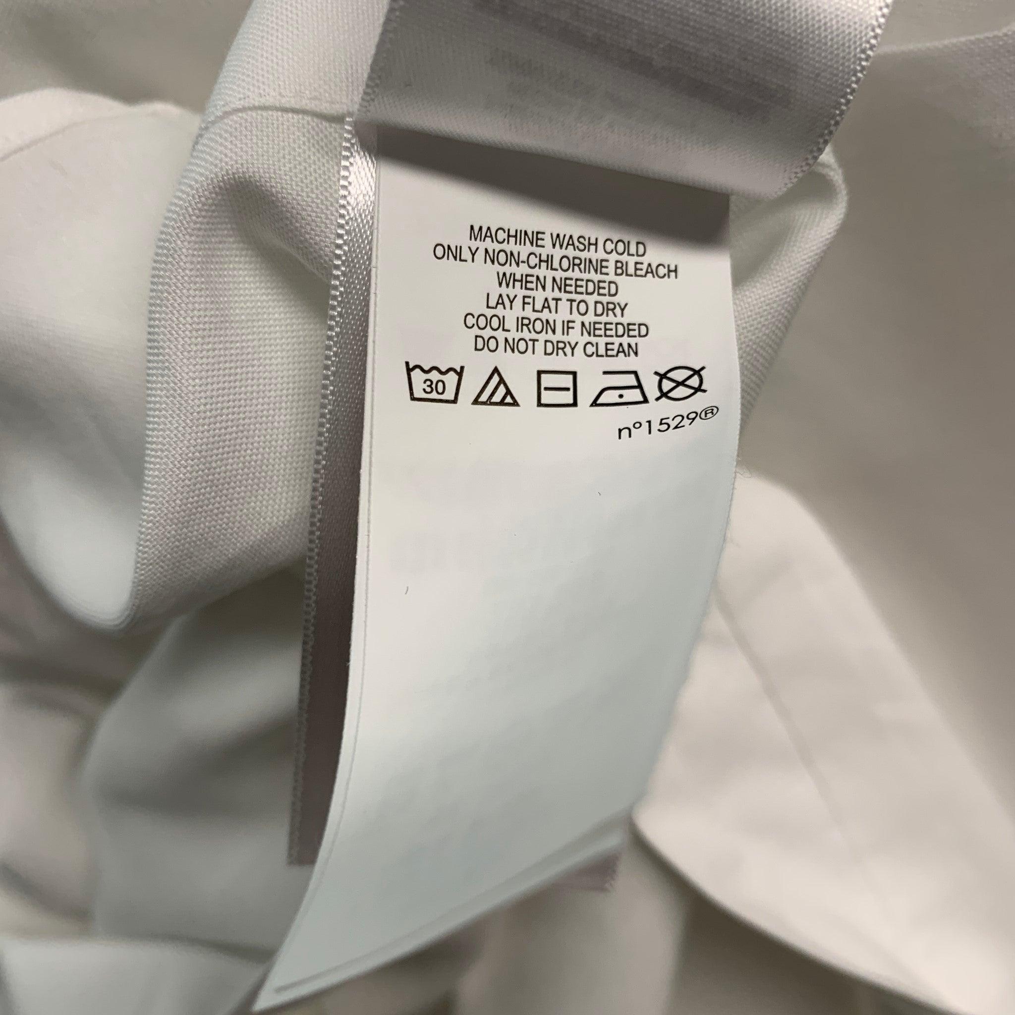 RALPH LAUREN Size XL White Cotton Button Up Long Sleeve Shirt For Sale 7