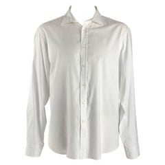Chemise Ralph Lauren à manches longues boutonnée en coton blanc, taille XL