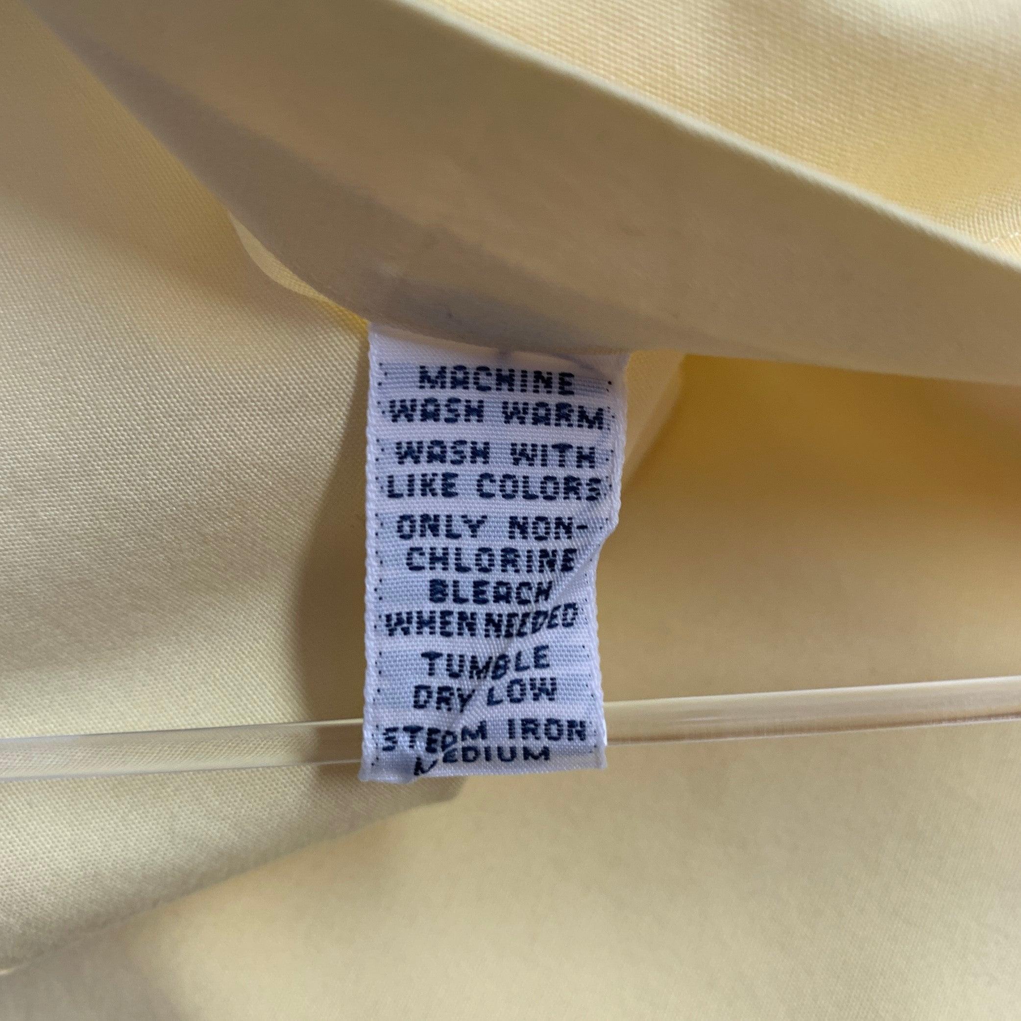 RALPH LAUREN Größe XL Gelbes langärmeliges Baumwollhemd mit Knopfleiste und langen Ärmeln im Angebot 3
