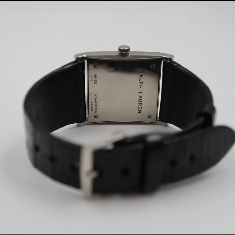 Slim Classique Diamant-Uhr von Ralph Lauren aus 18 Karat Weißgold mit Armband Damen im Angebot