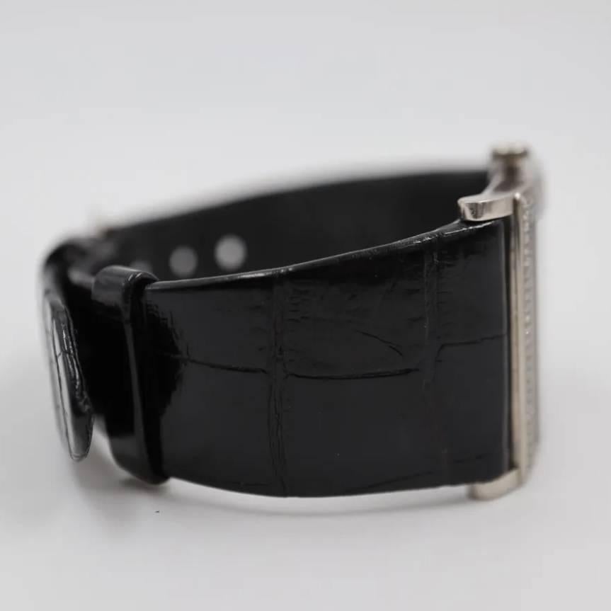Slim Classique Diamant-Uhr von Ralph Lauren aus 18 Karat Weißgold mit Armband im Angebot 1