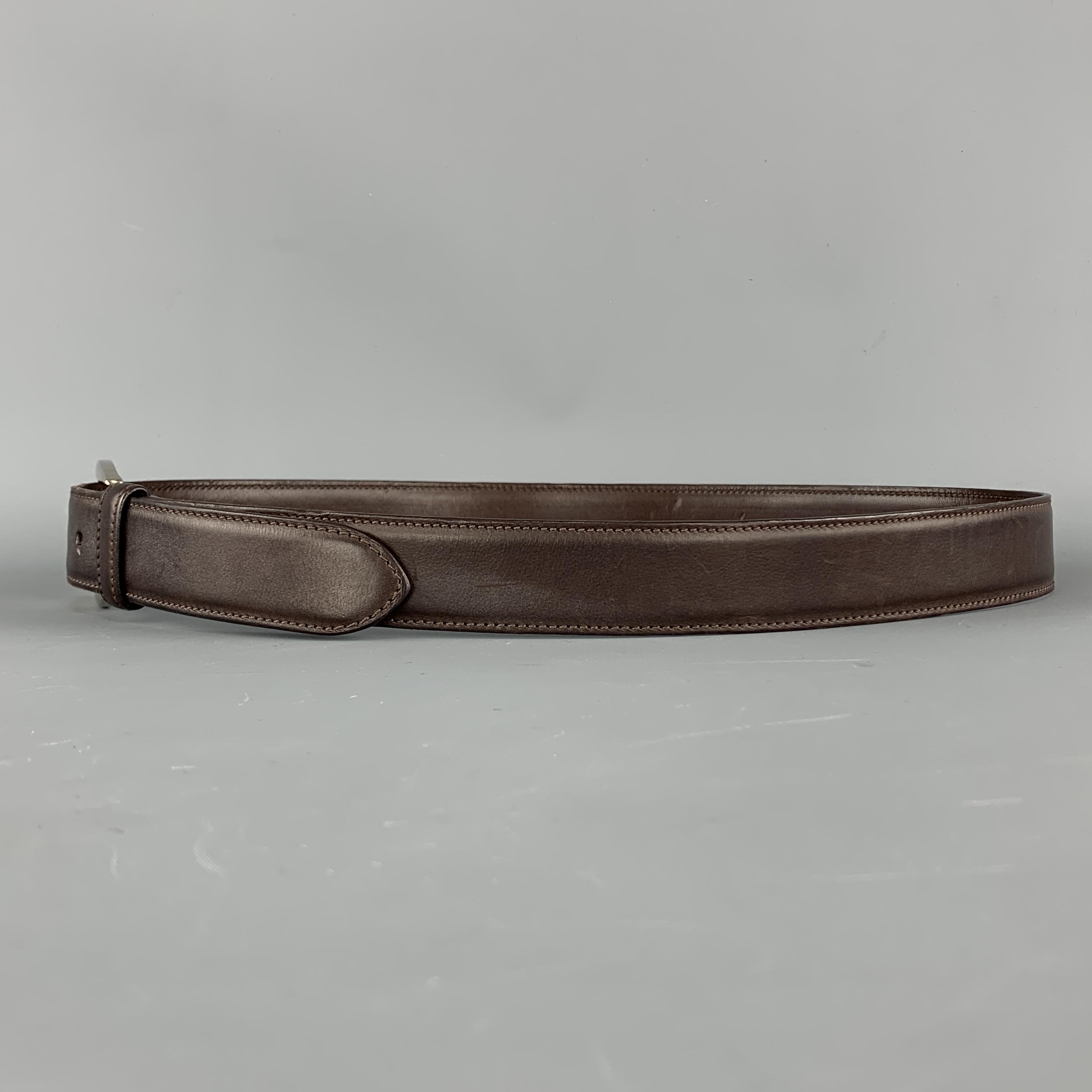 Men's RALPH LAUREN Solid Size 32 Brown Leather Belt