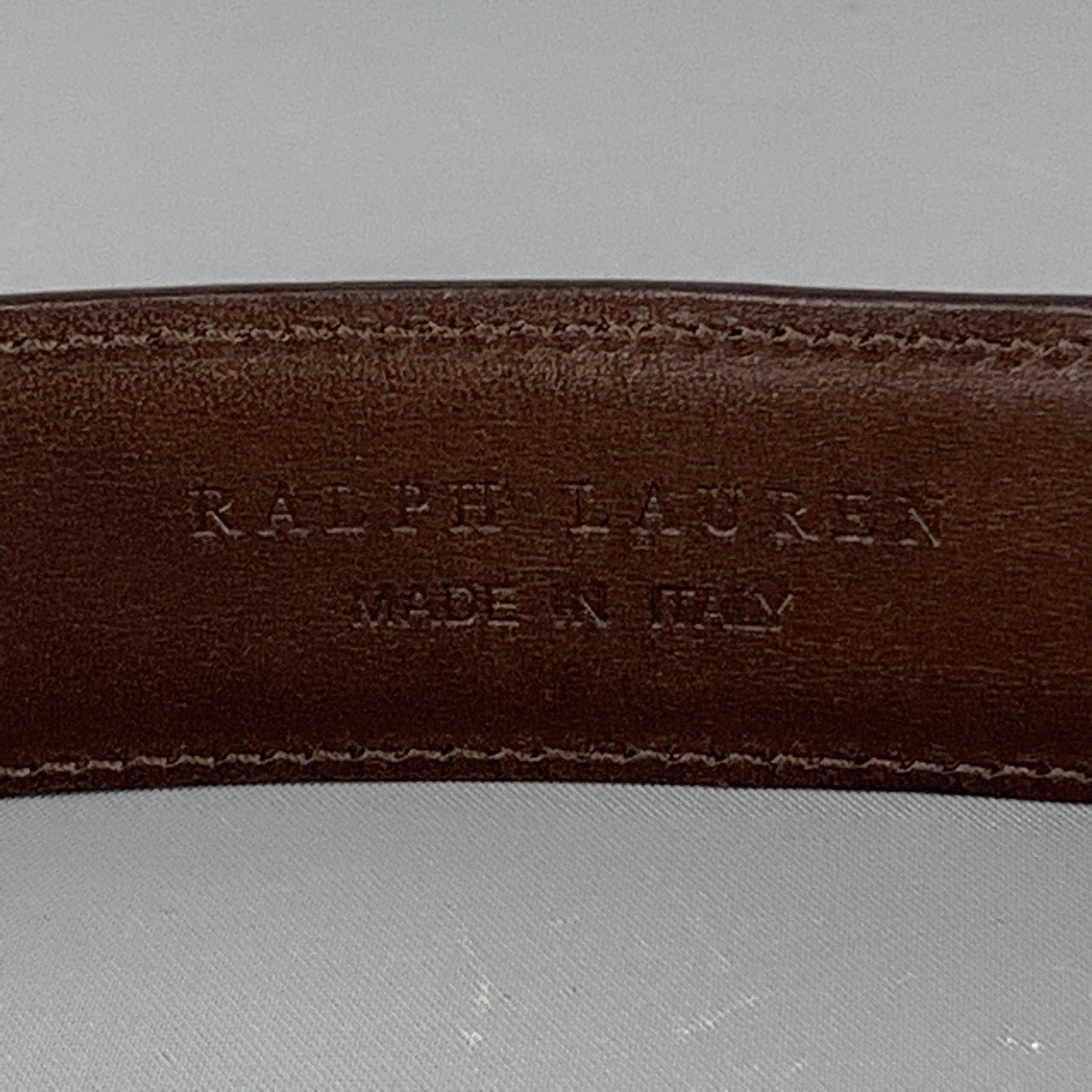RALPH LAUREN Solid Size 32 Brown Leather Belt 4