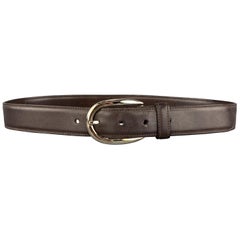 RALPH LAUREN Solid Size 32 Brown Leather Belt