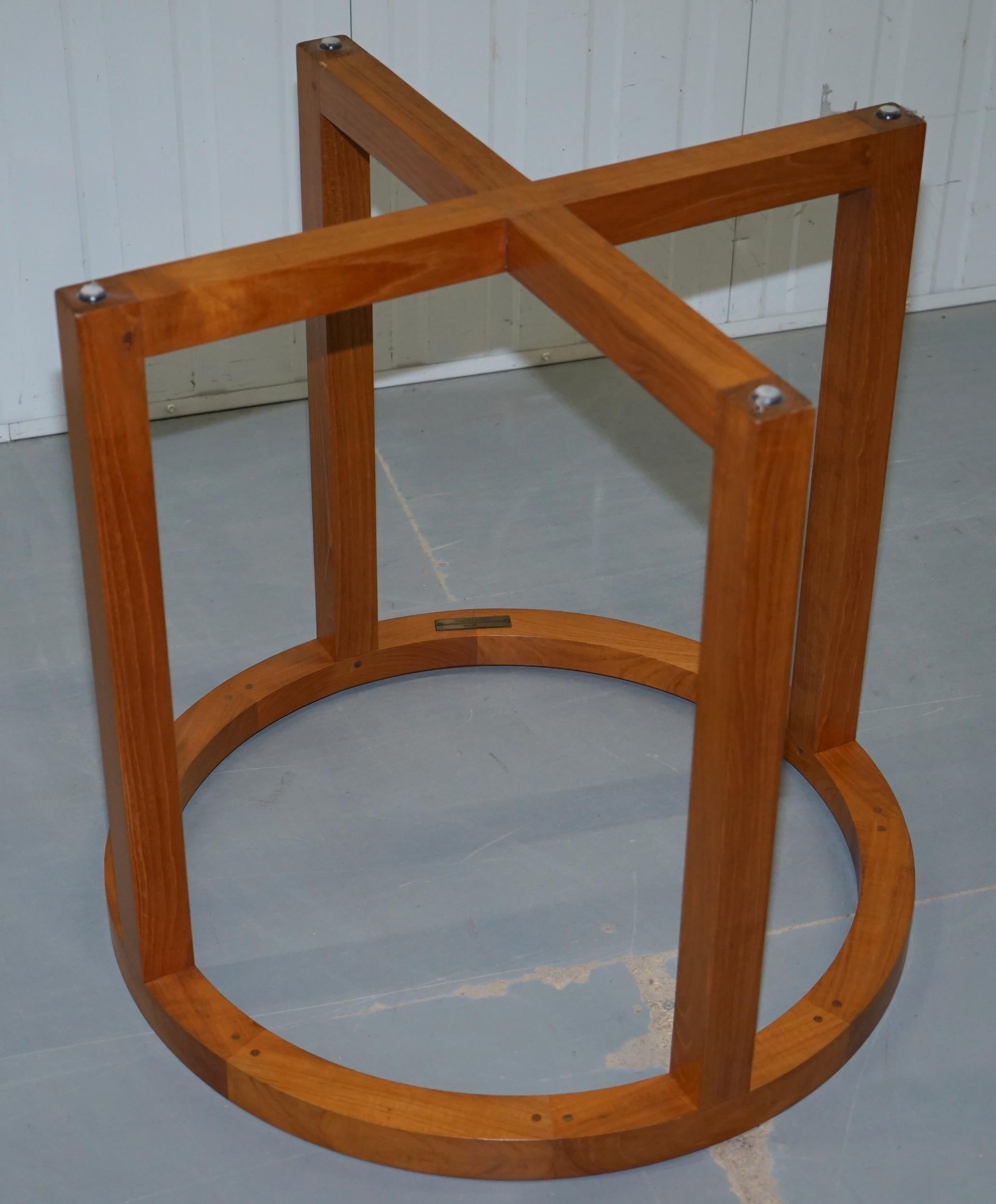 Ralph Lauren Solid Teak and Glass Round Centre Occasional Table For Sale 11