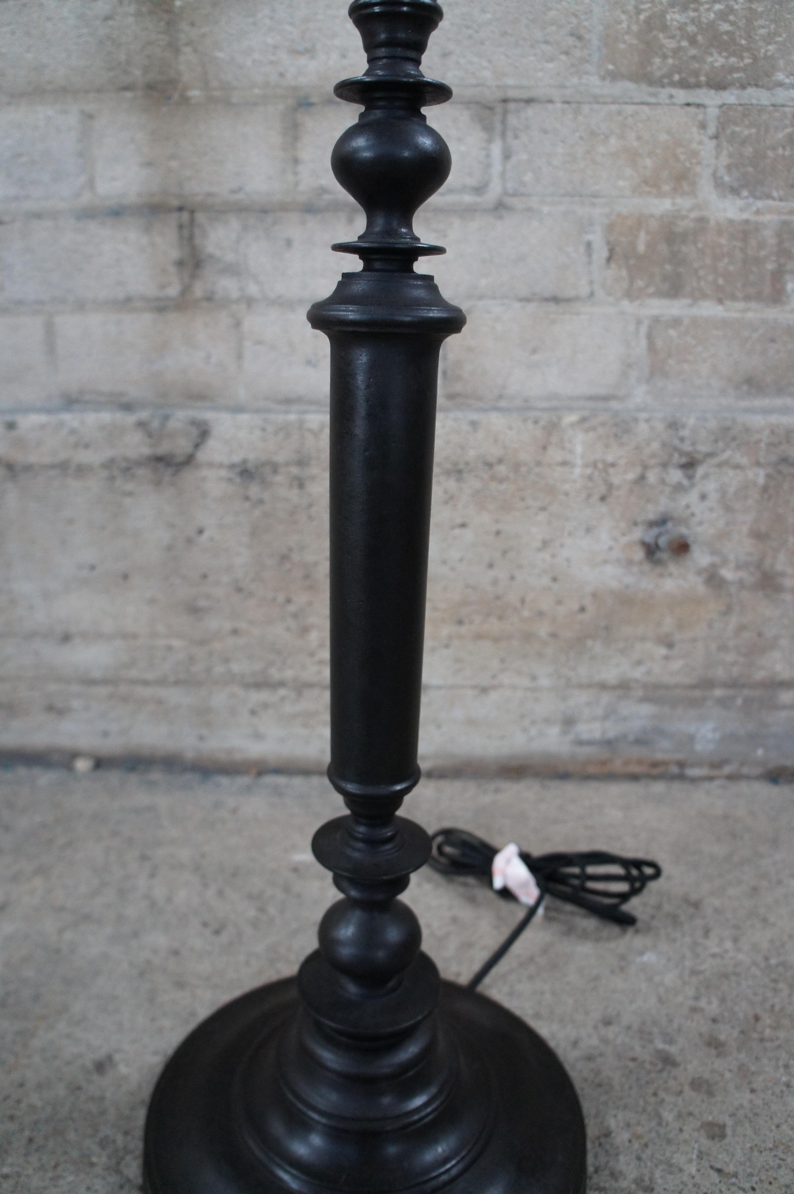 Ralph Lauren Spanish Revival Old World Iron Candle Stand Candlestick Floor Lamp 3