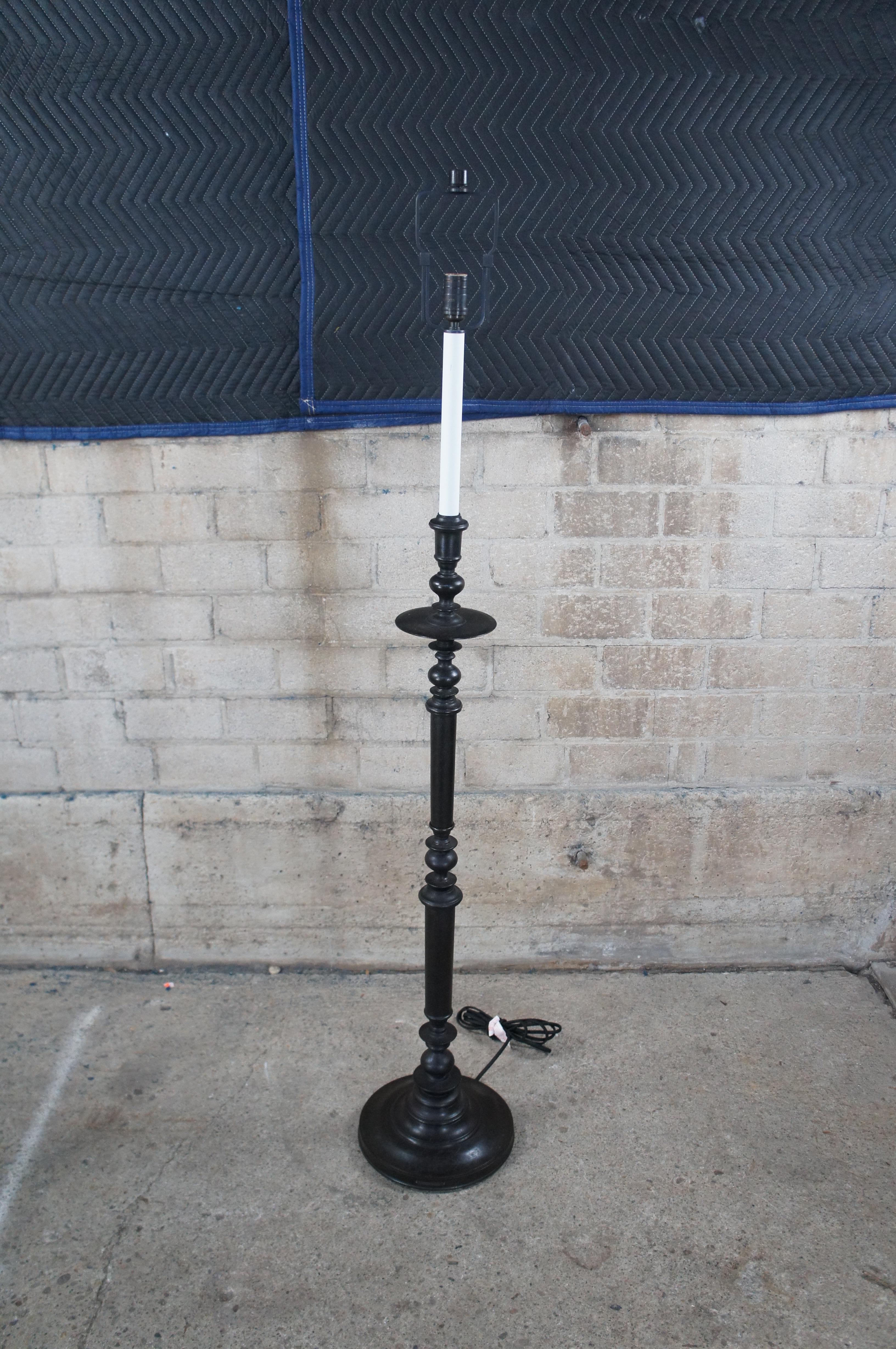Ralph Lauren Spanish Revival Old World Iron Candle Stand Candlestick Floor Lamp 4