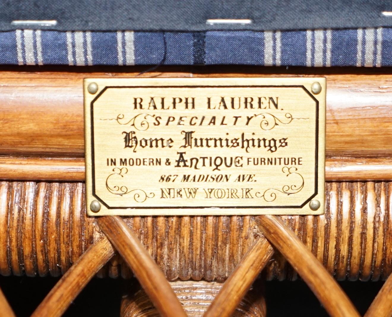 Ralph Lauren Speciality 867 Madison Ave Nyc Bergere Wicker Armchair 7