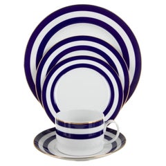 Ralph Lauren Spectator Cadet Blue Dinnerware ~ 4 settings