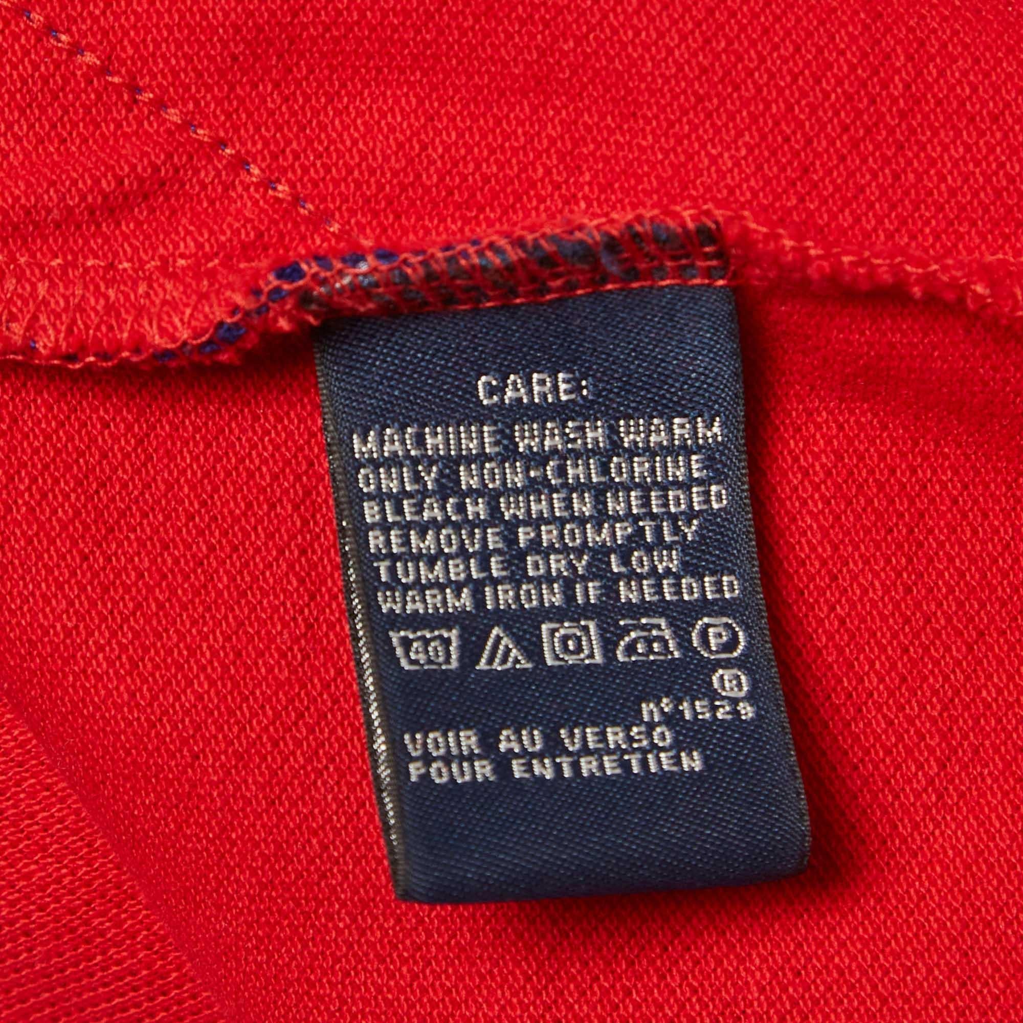 Ralph Lauren Sports - Mini robe T-shirt rouge piqué en coton S en vente 1