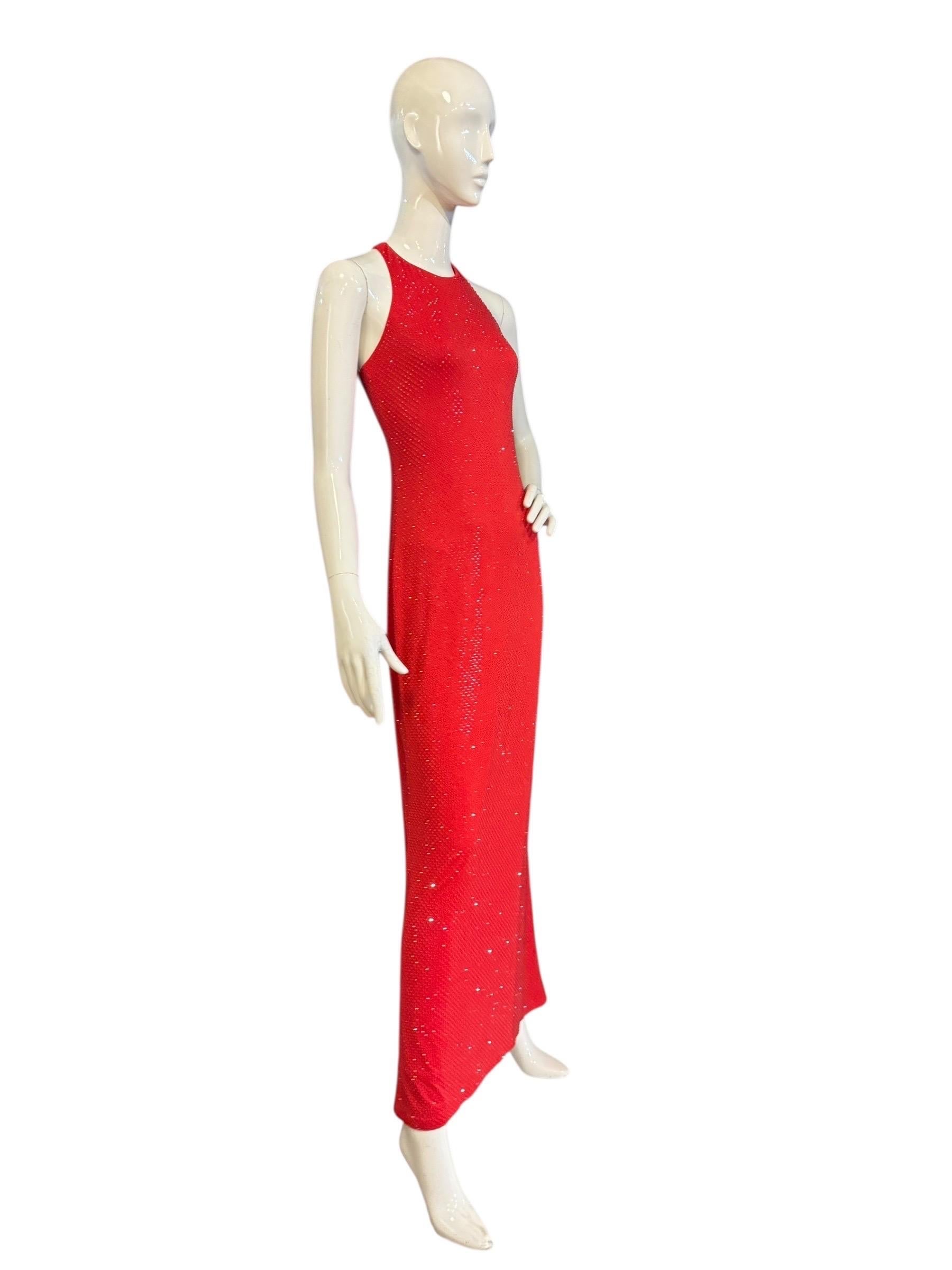 Ralph Lauren SS23 Red Crystal Gown – Revival of Iconic 1996 Runway Look, Look 57 7