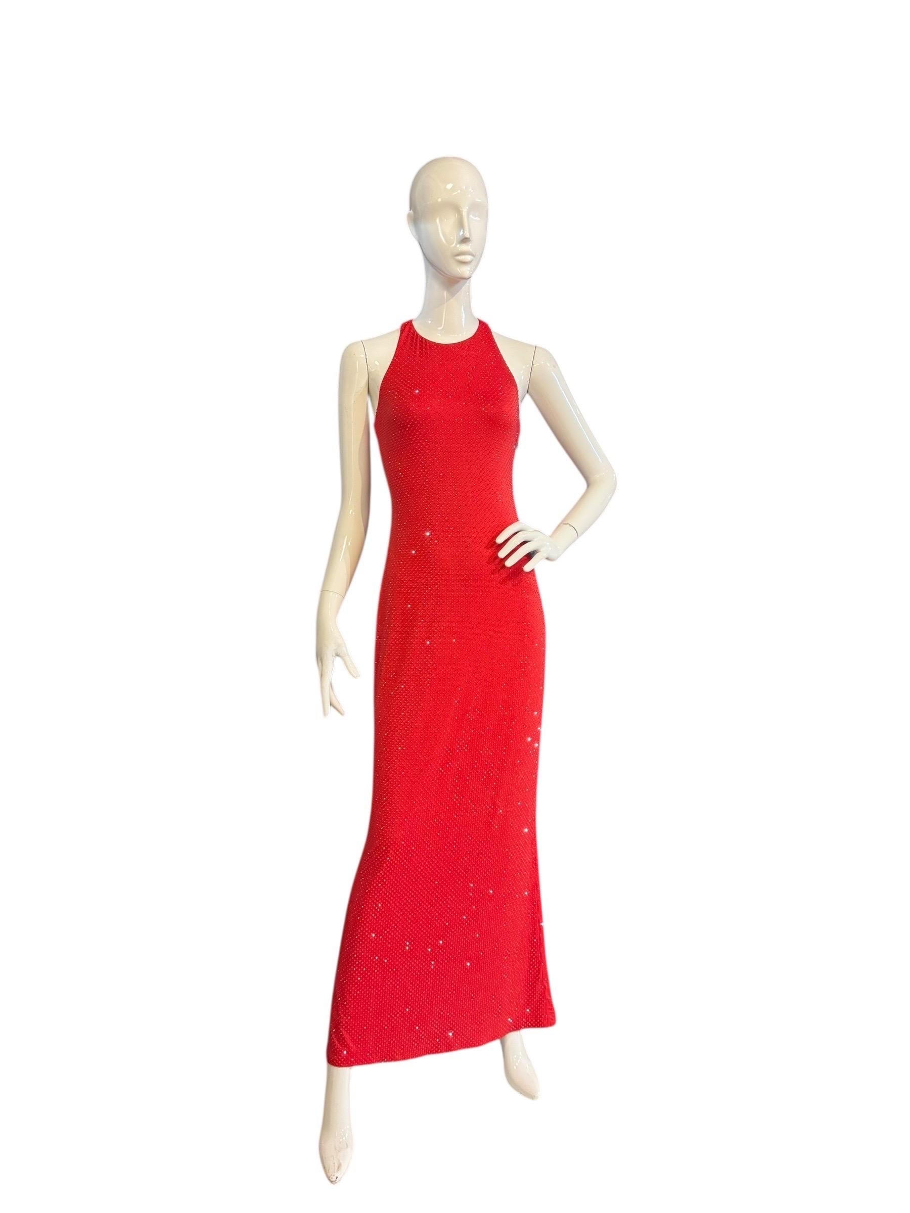 Ralph Lauren SS23 Red Crystal Gown – Revival of Iconic 1996 Runway Look, Look 57 10