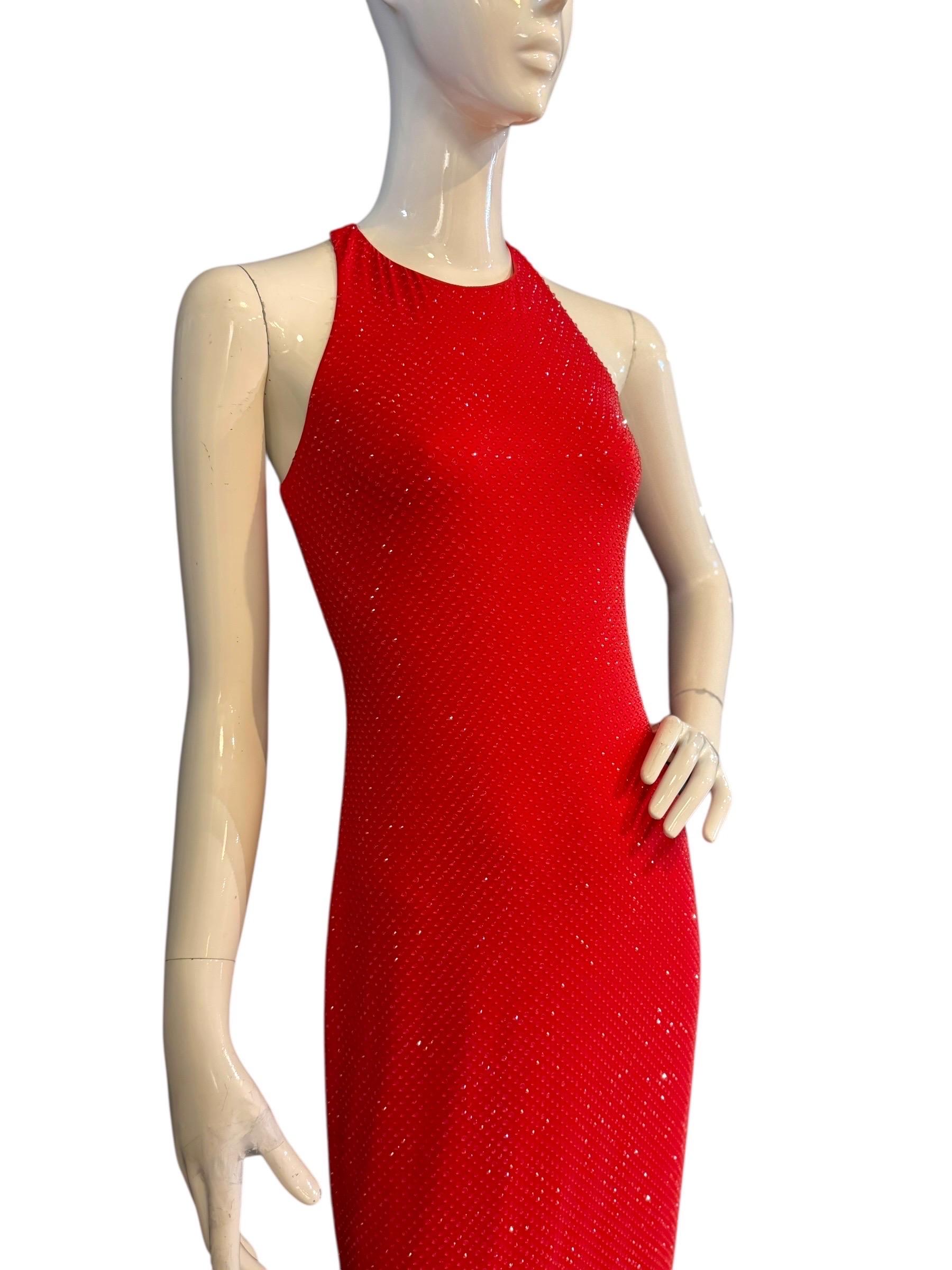 Ralph Lauren SS23 Red Crystal Gown – Revival of Iconic 1996 Runway Look, Look 57 12