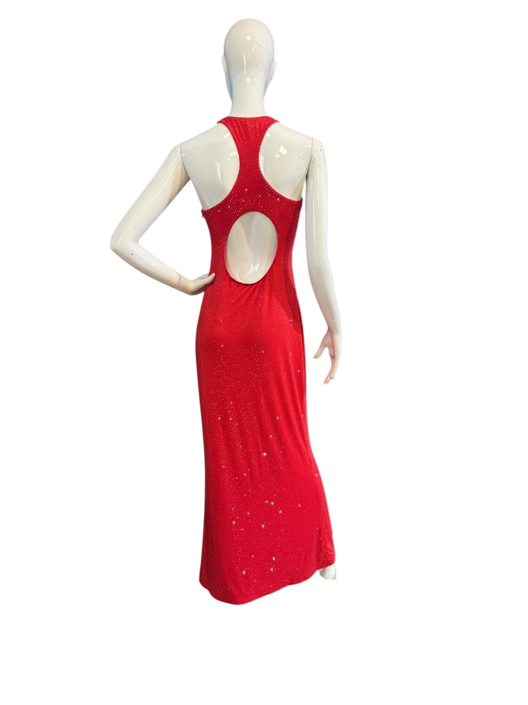 Ralph Lauren SS23 Red Crystal Gown – Revival of Iconic 1996 Runway Look, Look 57 In New Condition In Kingston, NY