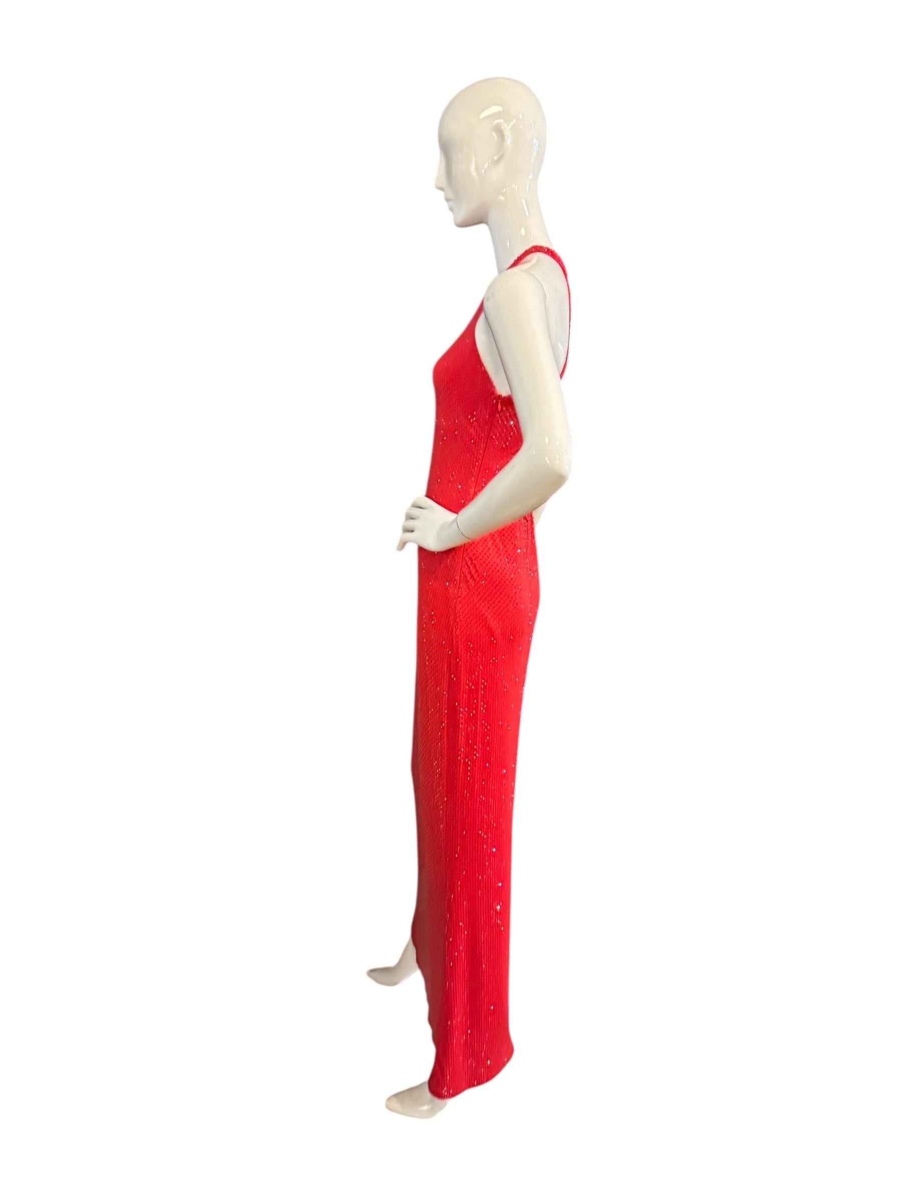 Ralph Lauren SS23 Red Crystal Gown – Revival of Iconic 1996 Runway Look, Look 57 1