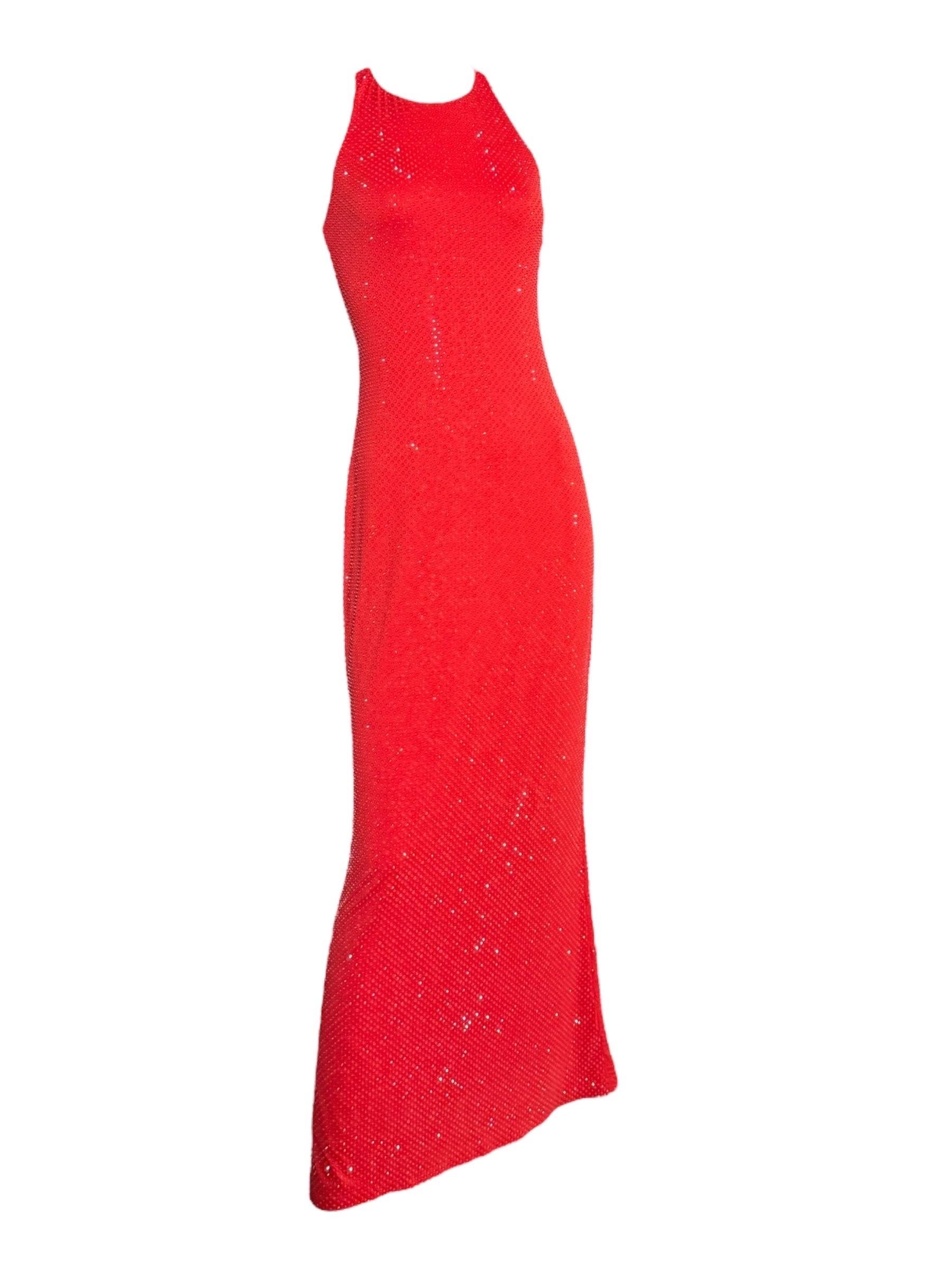 Ralph Lauren SS23 Red Crystal Gown – Revival of Iconic 1996 Runway Look, Look 57 3