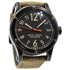 Ralph Lauren Stainless Steel Safari Sport Chronometer mechanical Wristwatch 