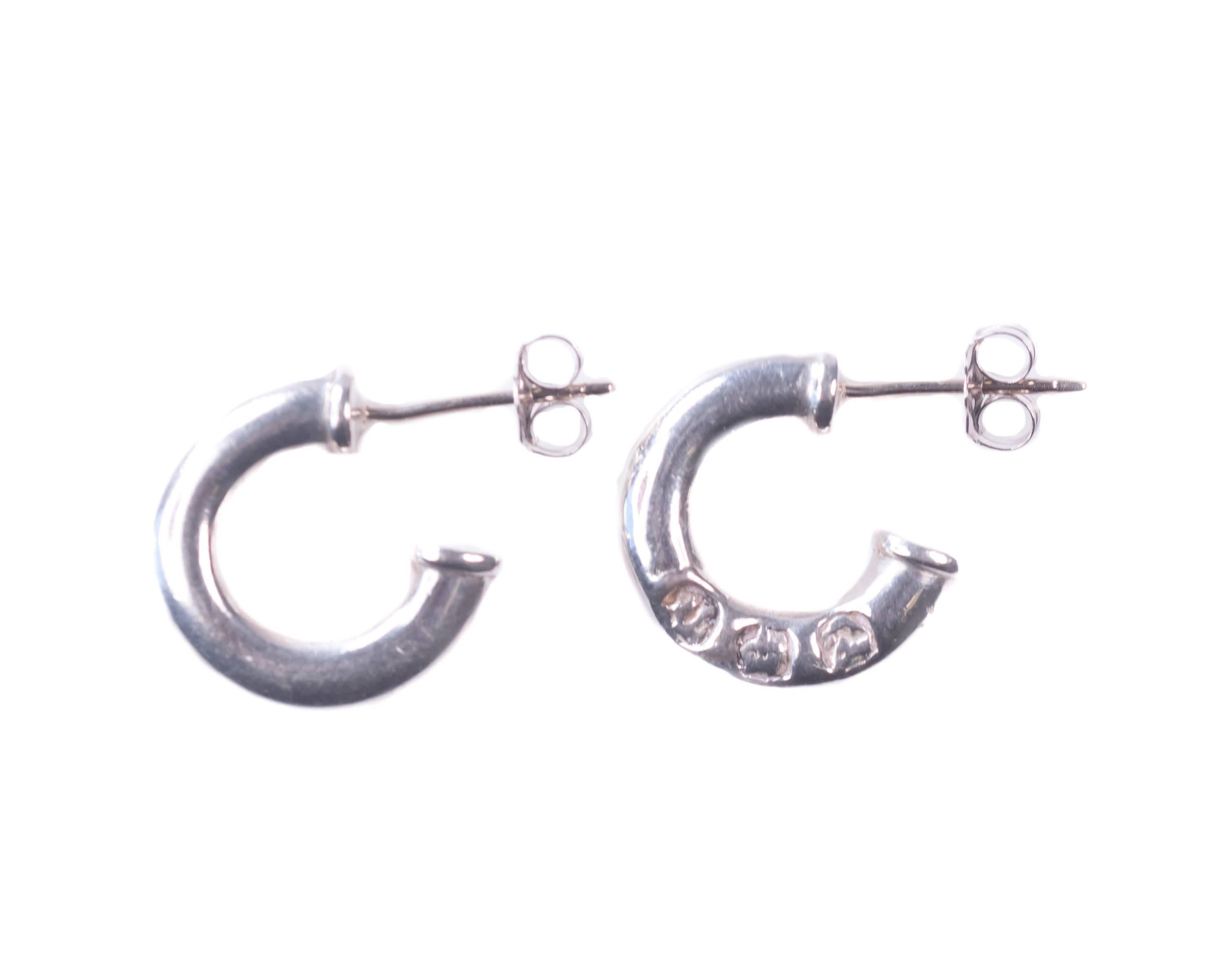ralph lauren hoop earrings silver