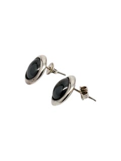 Ralph Lauren Boucles d'oreilles bouton en argent sterling et hématite n° 19690