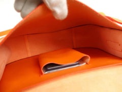 Ralph Lauren Stirrup Equestrian Saddle 235766 Orange Leather Cross Body Bag