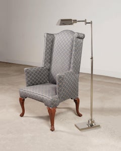 Ralph Lauren Style Adjustable Polished Nickel Pharmacy Floor Lamp