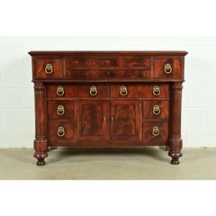 Ralph Lauren Style American Empire Mahogany Master Chest of Drawers by Henredon