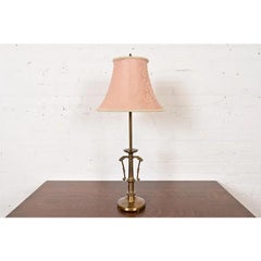 Ralph Lauren Style Art Deco Brass Table Lamp