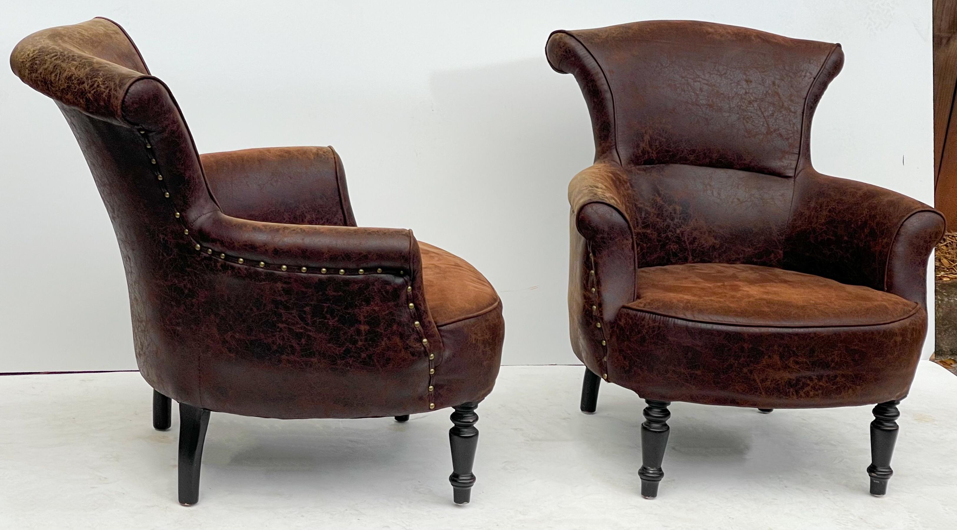 ralph lauren leather chairs vintage