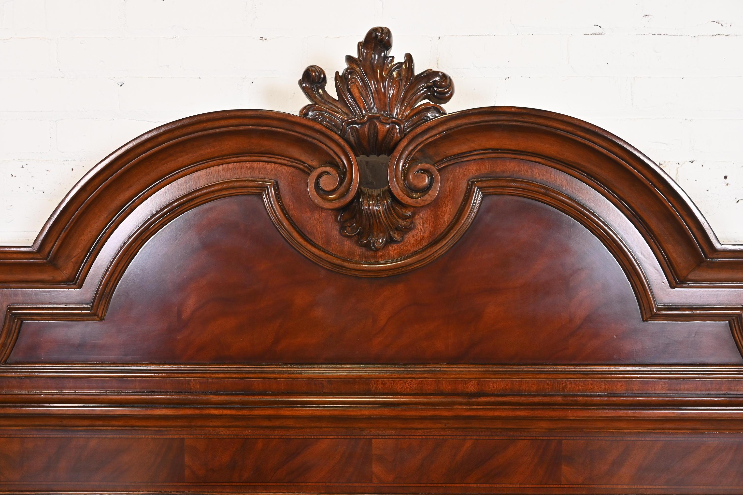 Ralph Lauren Style French Empire Flame Mahogany King Size Bed 5