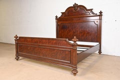 Ralph Lauren Style French Empire Flame Mahogany King Size Bed