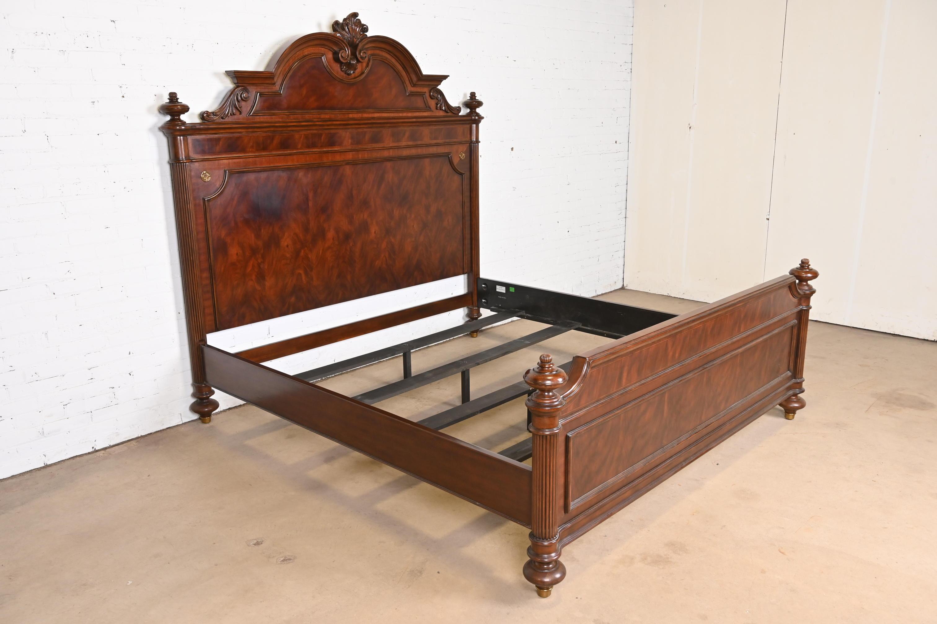 Ralph Lauren Style French Empire Flame Mahogany King Size Bed 2