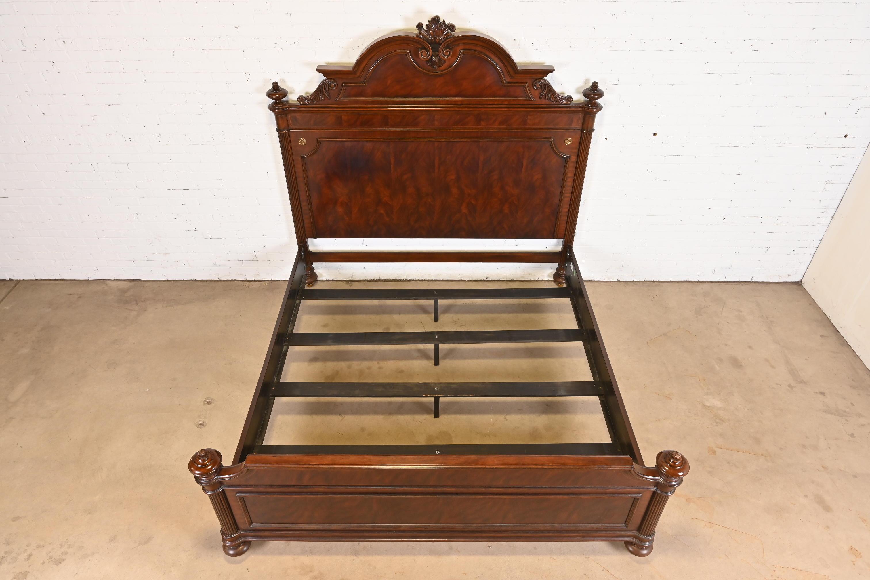 Ralph Lauren Style French Empire Flame Mahogany King Size Bed 3