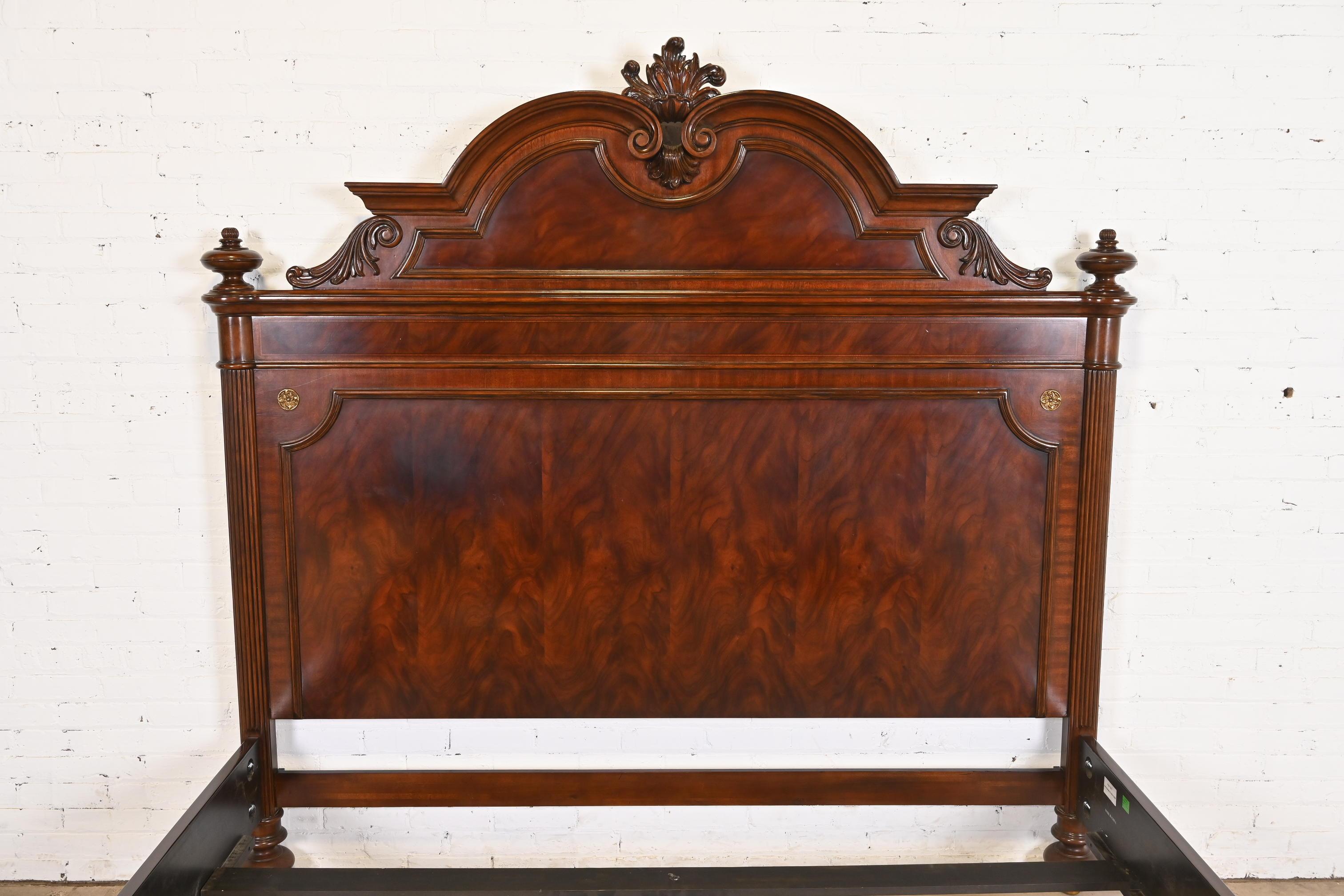 Ralph Lauren Style French Empire Flame Mahogany King Size Bed 4