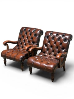 Ralph Lauren Style Leder Lounge Stühle