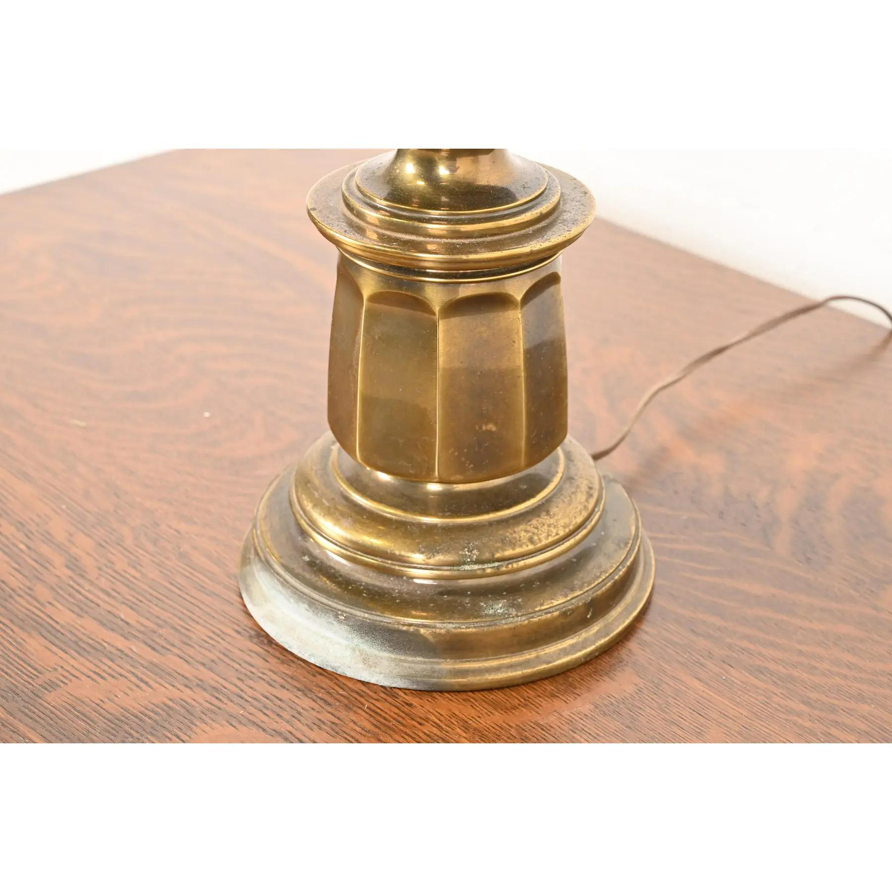 Lampe de table en laiton de style Ralph Lauren Mid-Century Hollywood Regency Large en vente 2