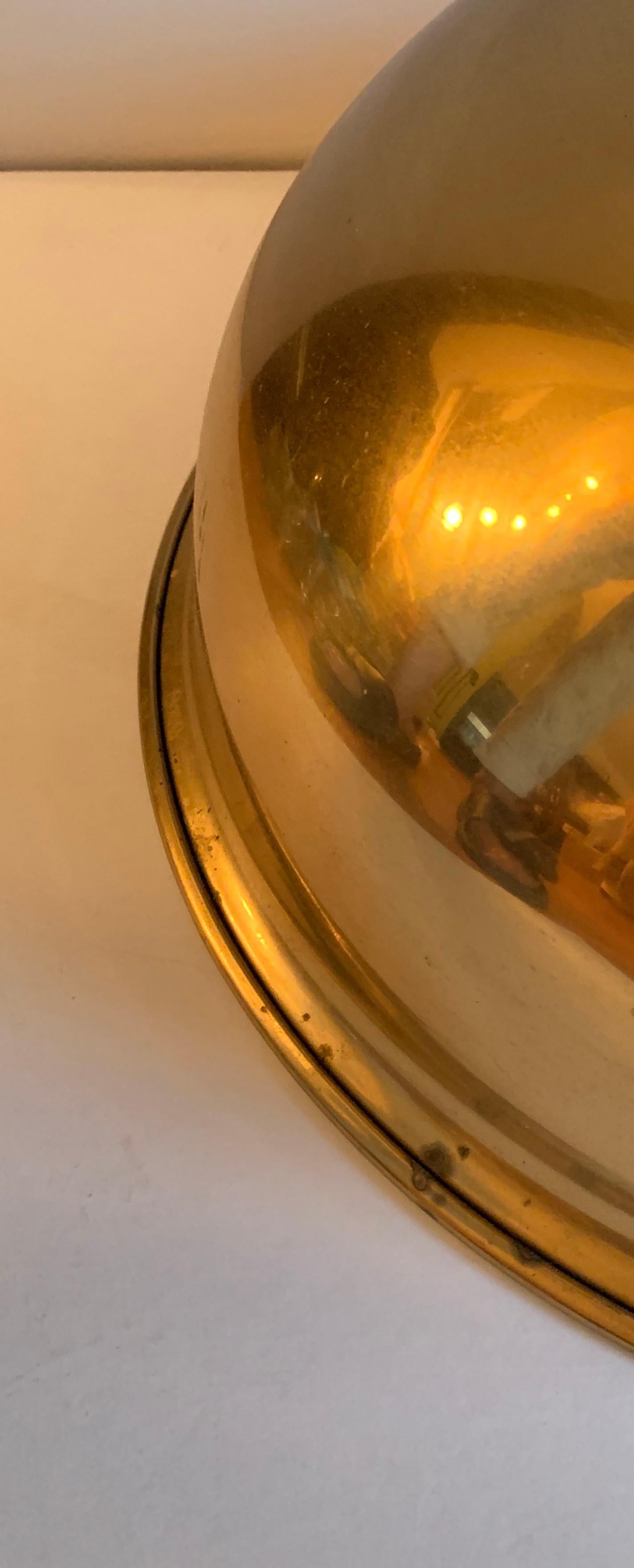 Metal Ralph Lauren Style Polished Brass Billiard Style Light Fixture