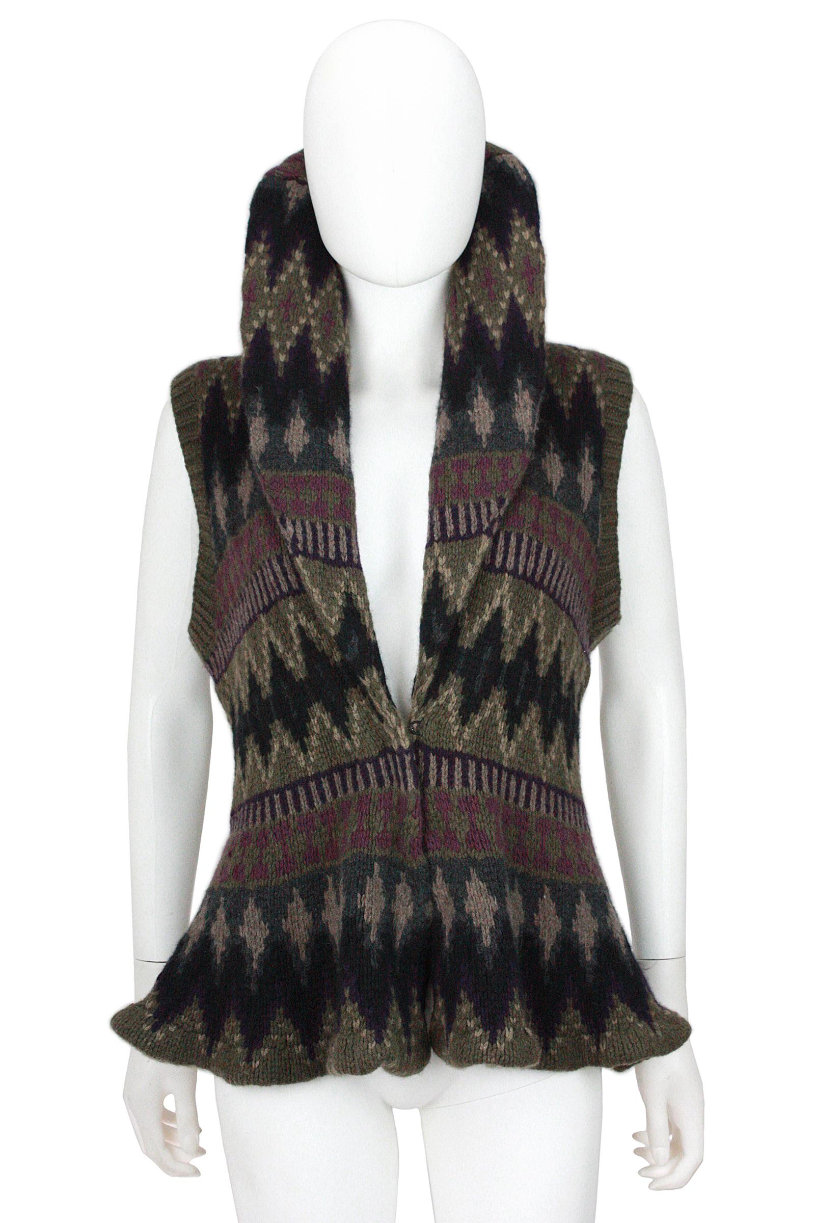 peplum vest cardigan