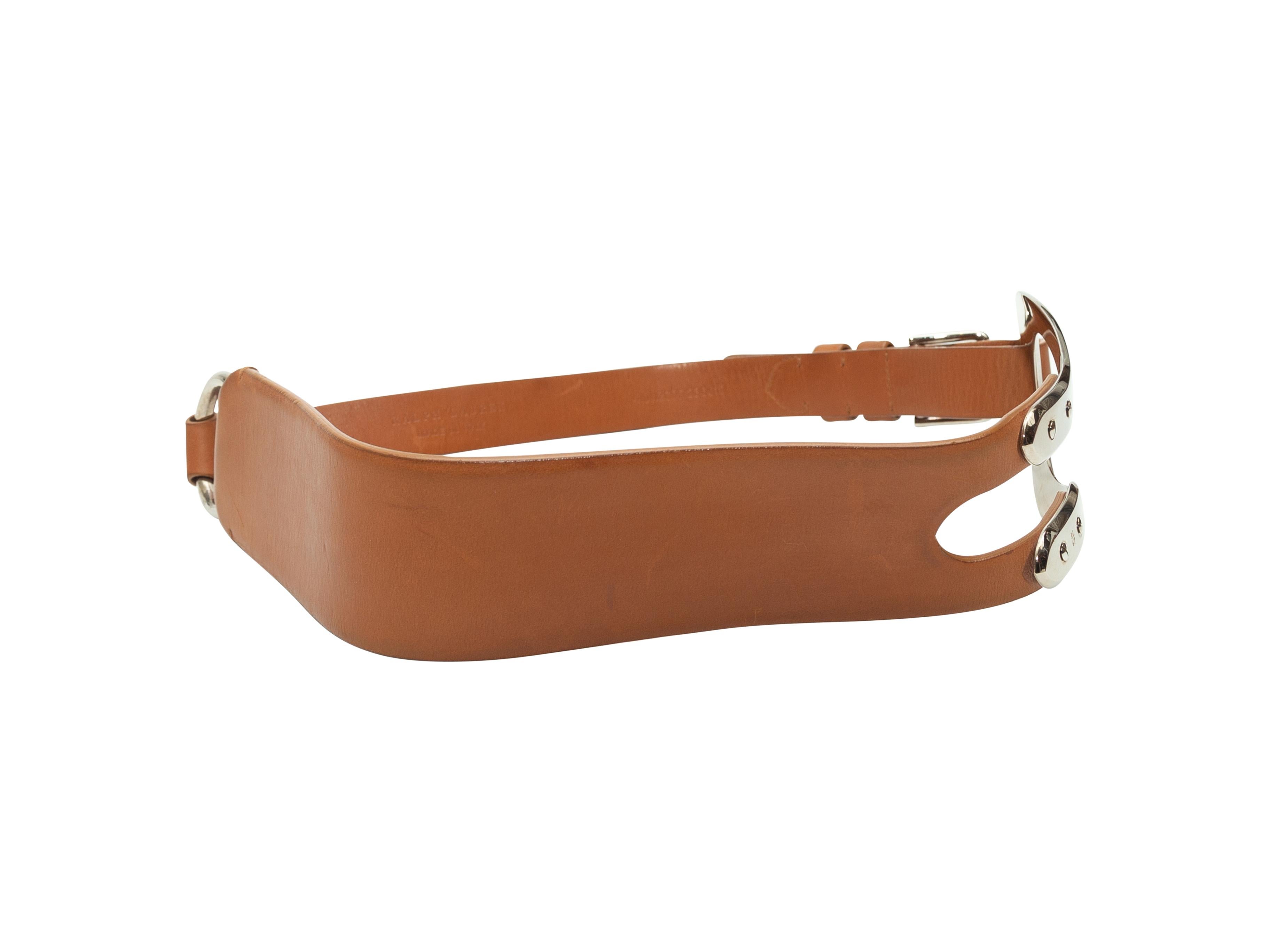 Ralph Lauren Tan Leather Belt In Good Condition In New York, NY