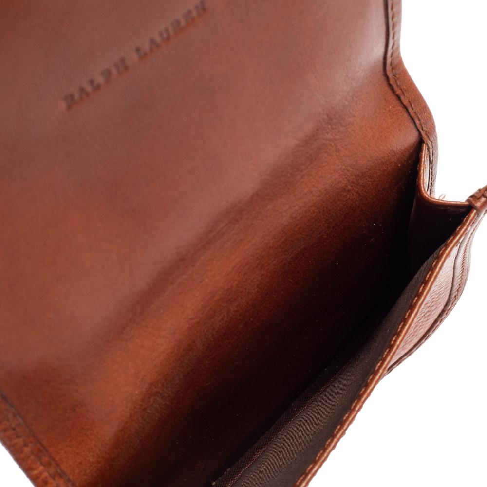 Braune Leder-Mini-Tasche von Ralph Lauren 2