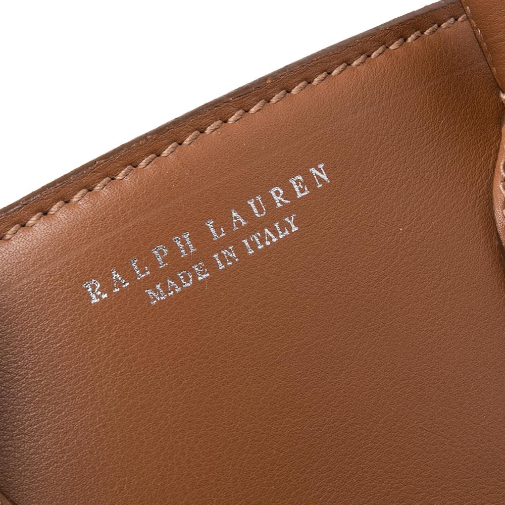 Ralph Lauren Tan Leather Ricky Satchel 4